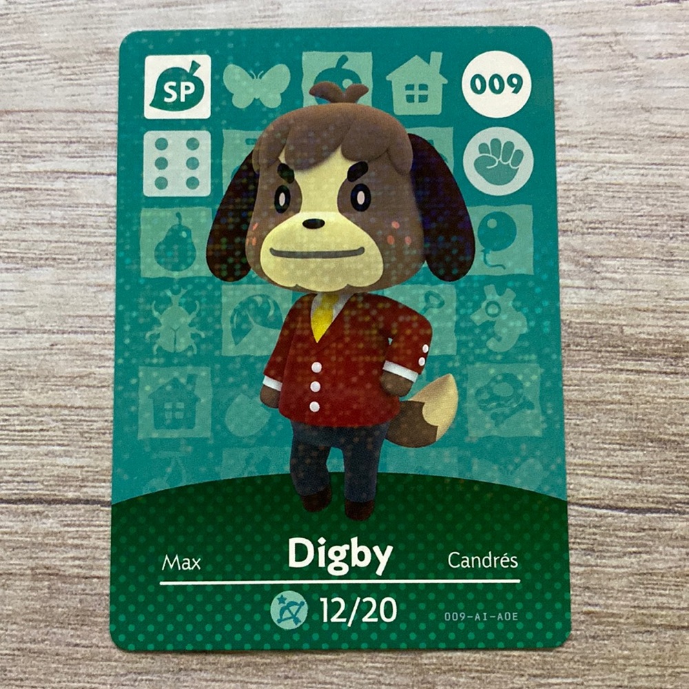 Genuine Animal Crossing Amiibo card Digby